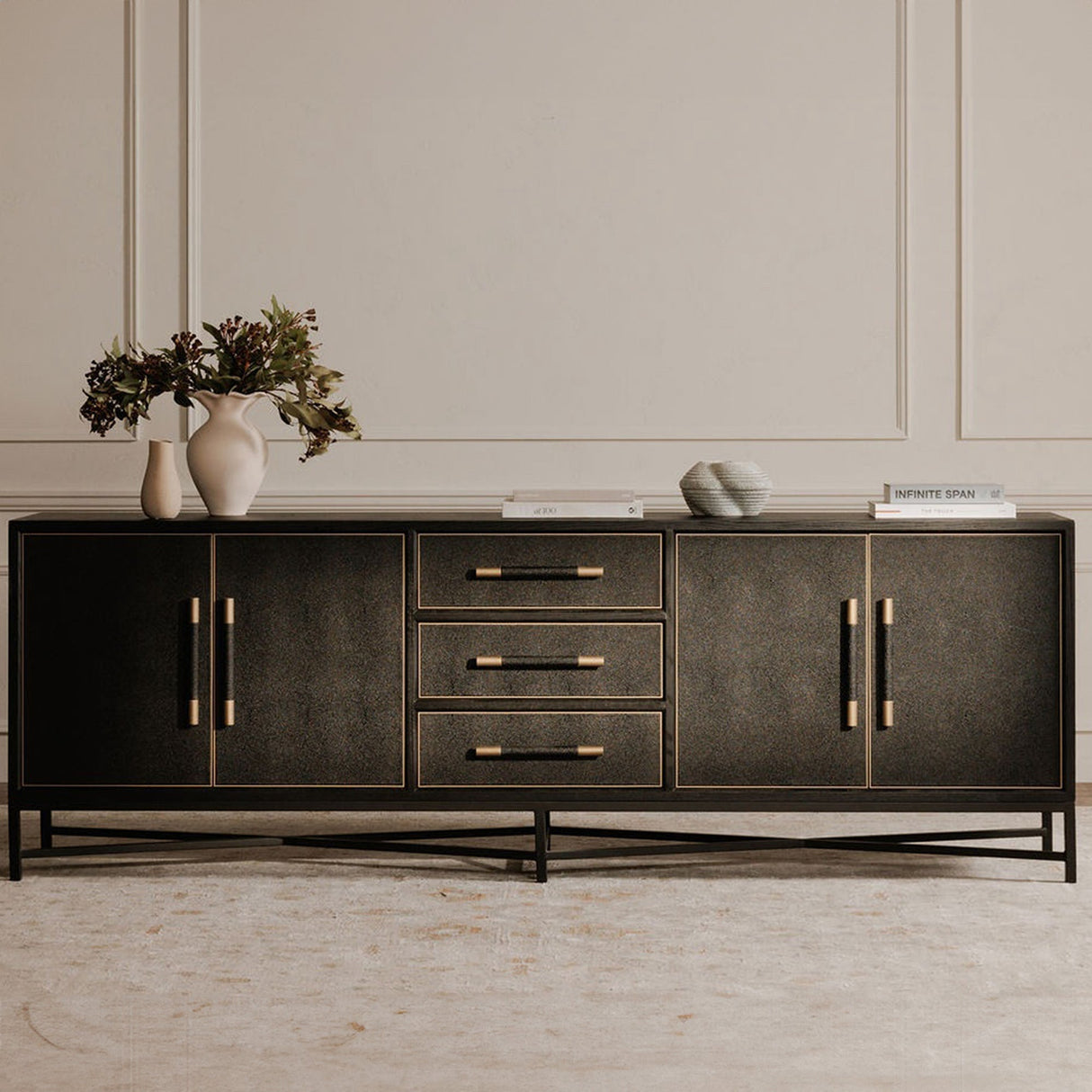 Mako Black Large Sideboard by MOES at Eve Furniture