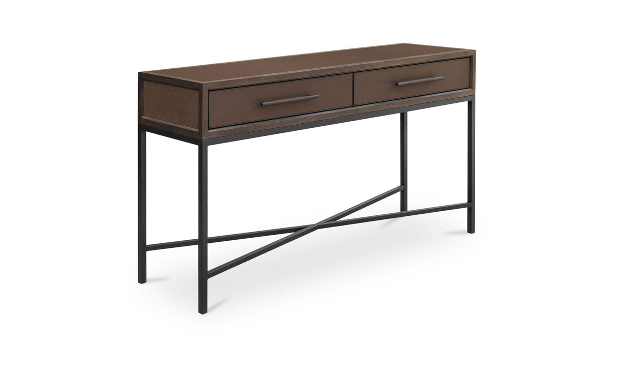 Mako Console Table Brown by Moe's Home at Eve Furniture