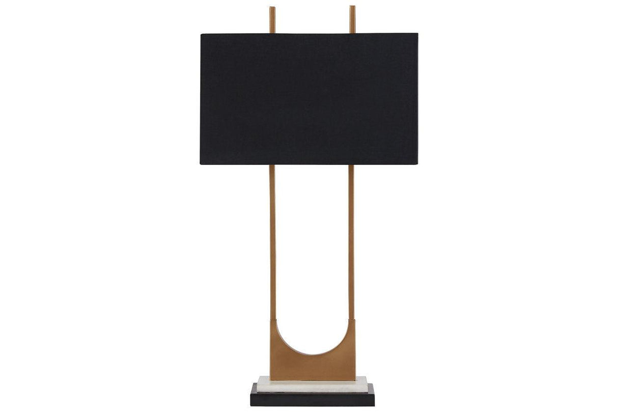 Malana Brass Finish Table Lamp by Ashley at Eve Furniture