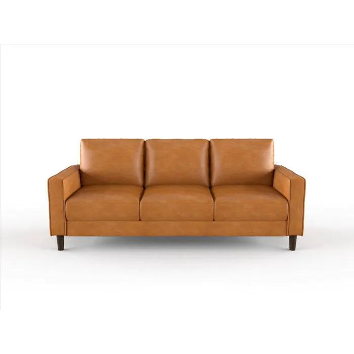 Malcolm Brown Faux Leather Sofa by Homelegance at Eve Furniture