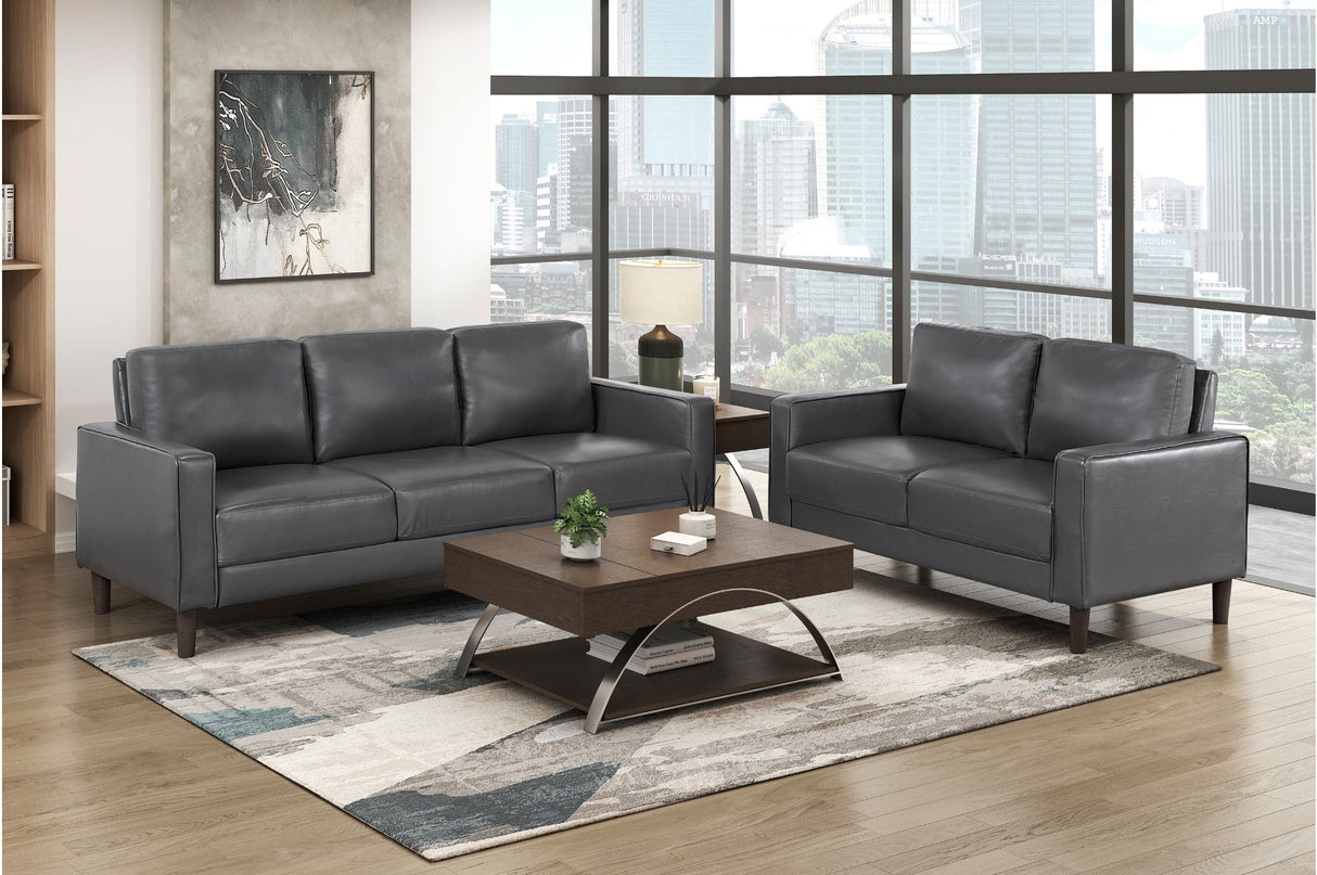 Malcolm Dark Gray Living Room Set by Homelegance at Eve Furniture