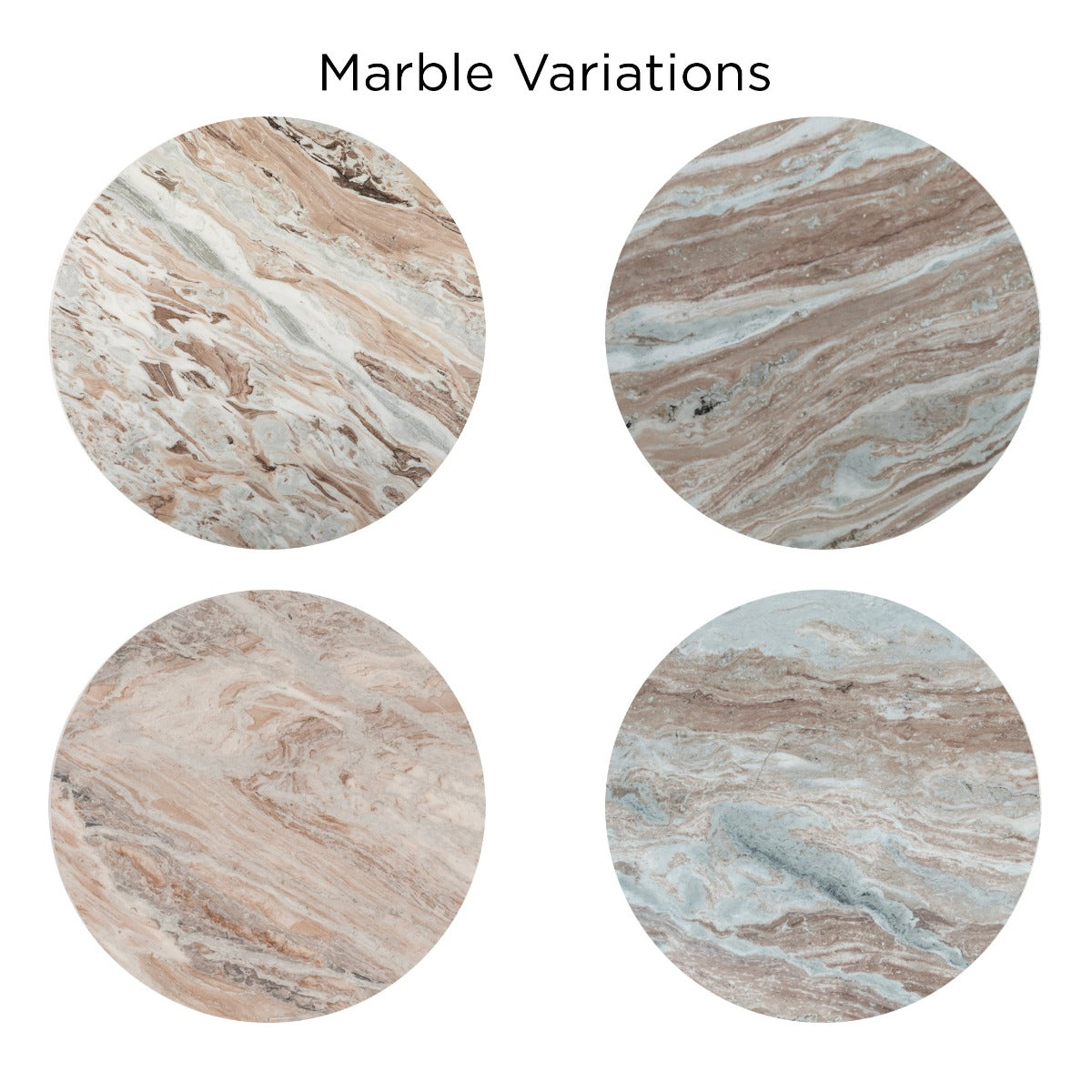 Malibu 48" Round Table in Sawar Marble with Antique Gold Base by Home Trends & Design at Eve Furniture