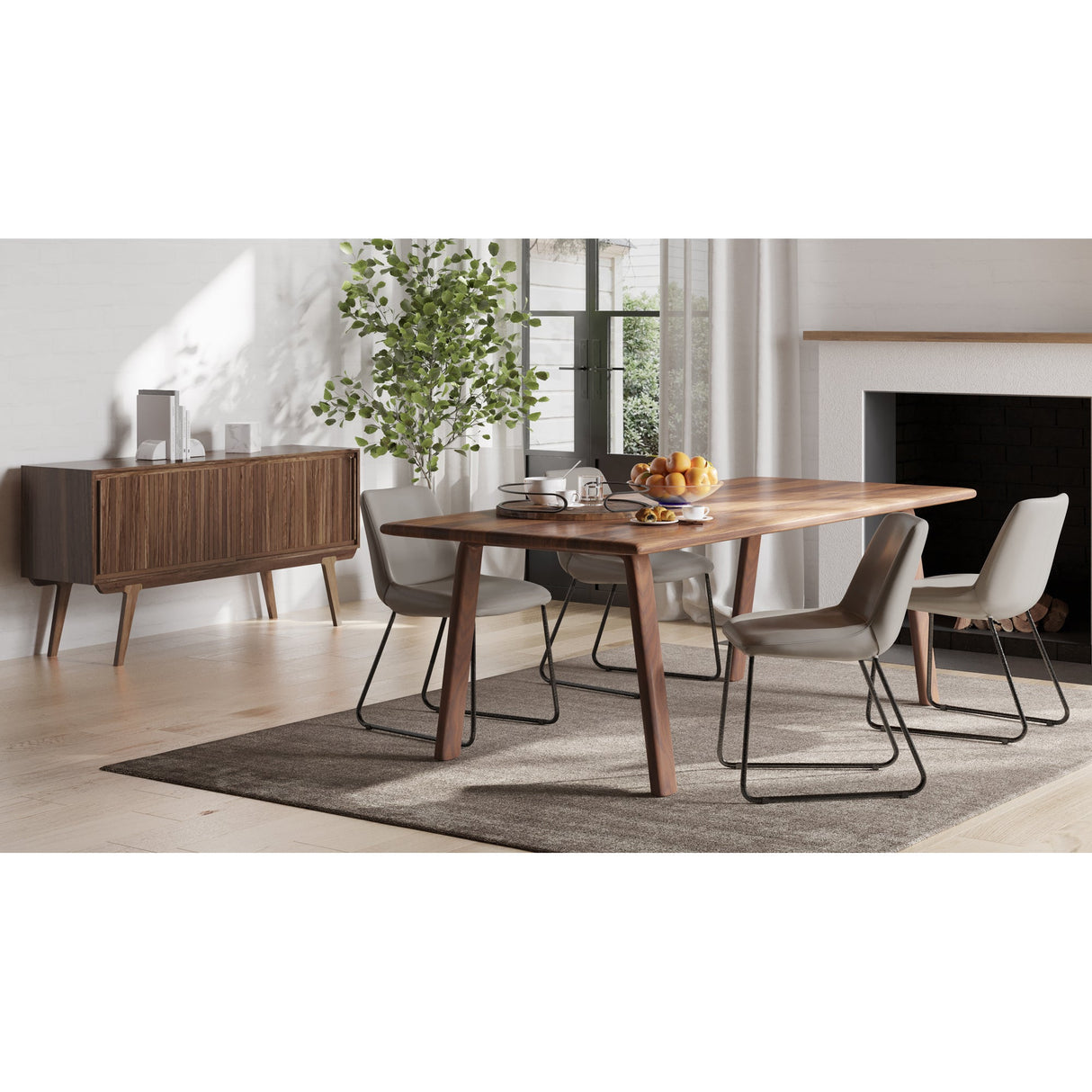 Malibu Walnut Dining Table by Moe's Home at Eve Furniture