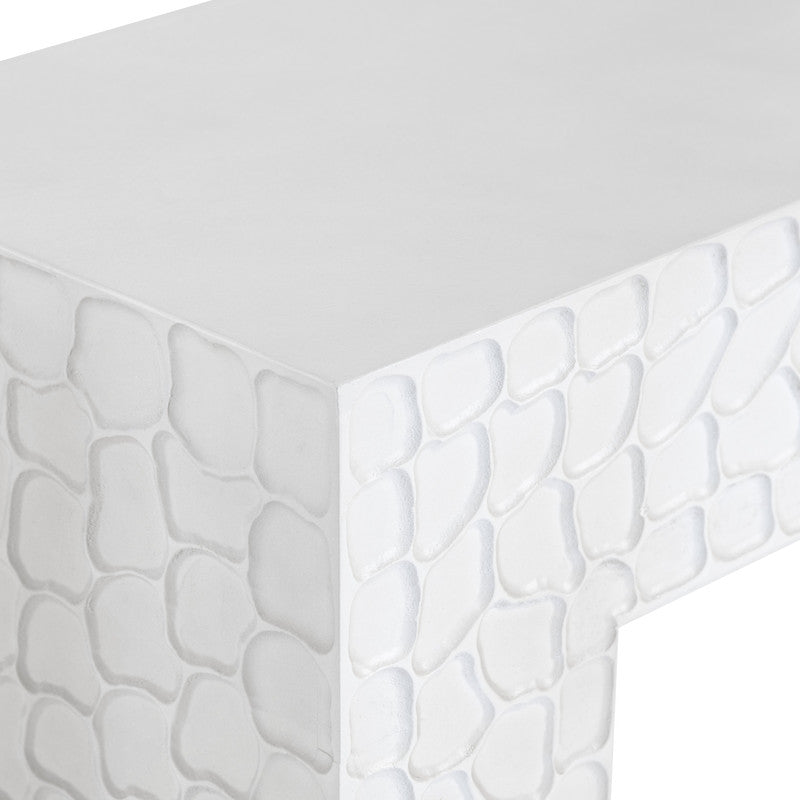Malibu White Console Table by Crestview at Eve Furniture