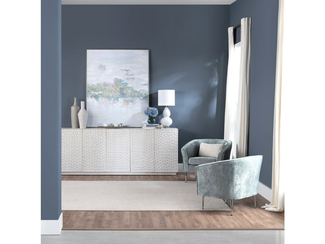 Malibu White Five-Door Sideboard by Crestview at Eve Furniture