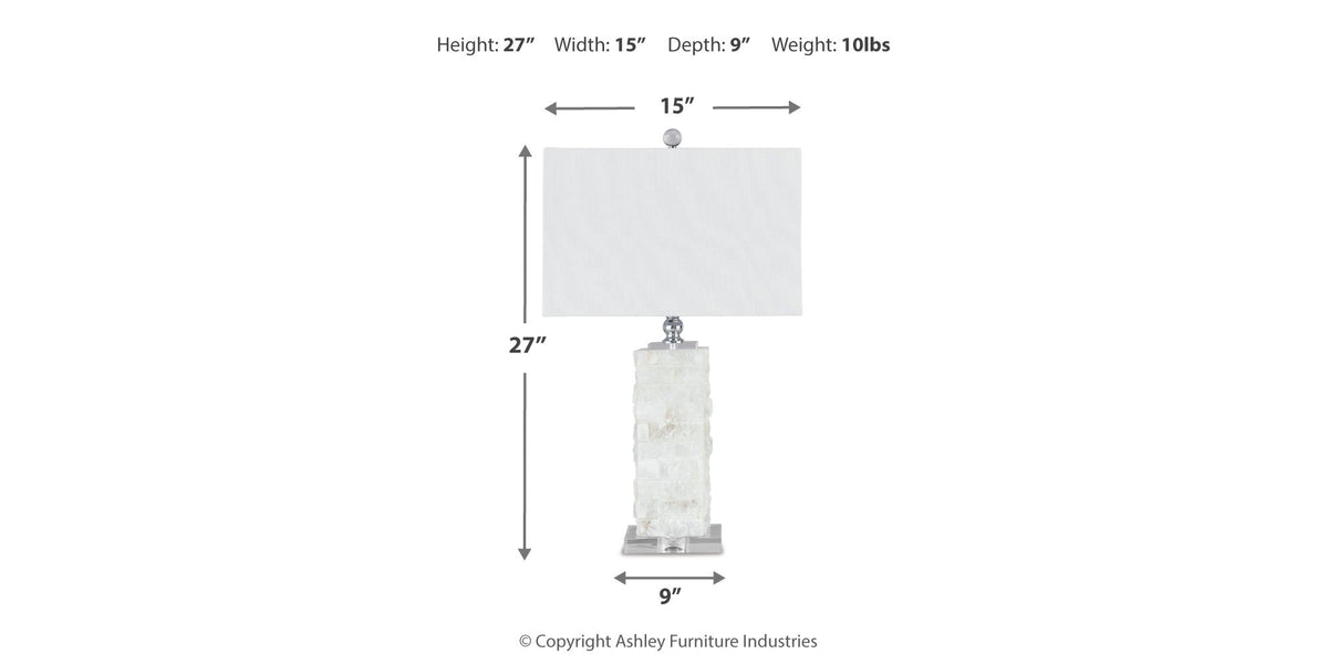 Malise White Table Lamp (Set of 2) by Ashley at Eve Furniture