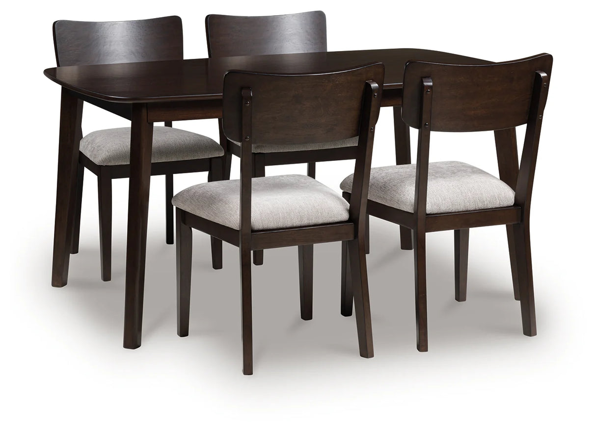 Mallenette Merlot 5-Piece Dining Room Set by Ashley at Eve Furniture