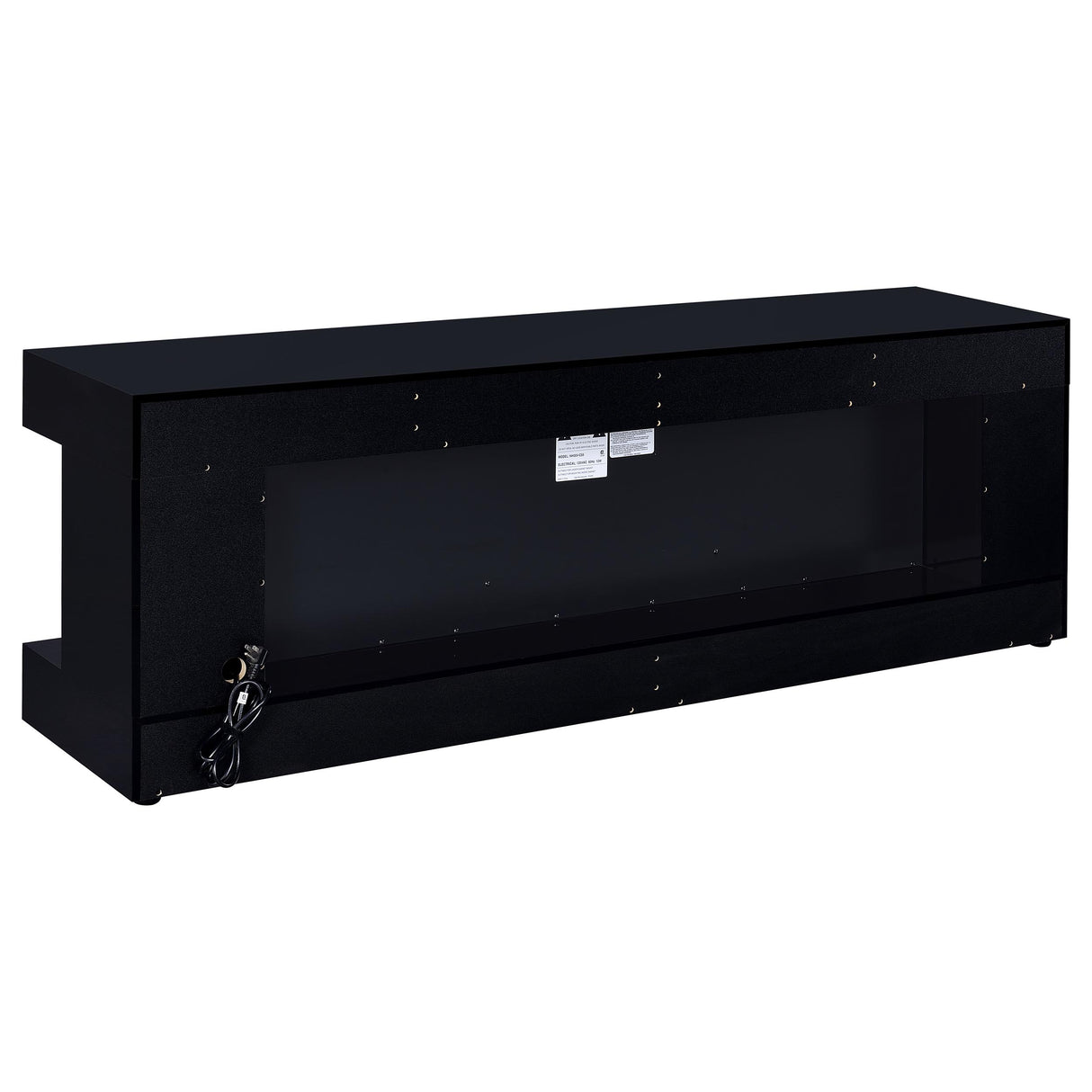 Mallory Black High Gloss TV Stand Fireplace Console Bluetooth Speaker by Coaster at Eve Furniture