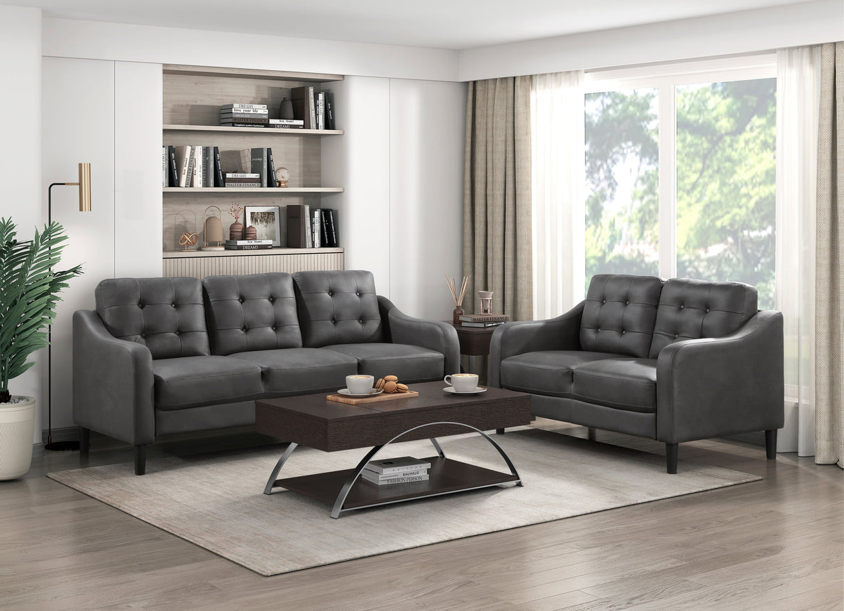 Mallory Gray Living Room Set by Homelegance at Eve Furniture