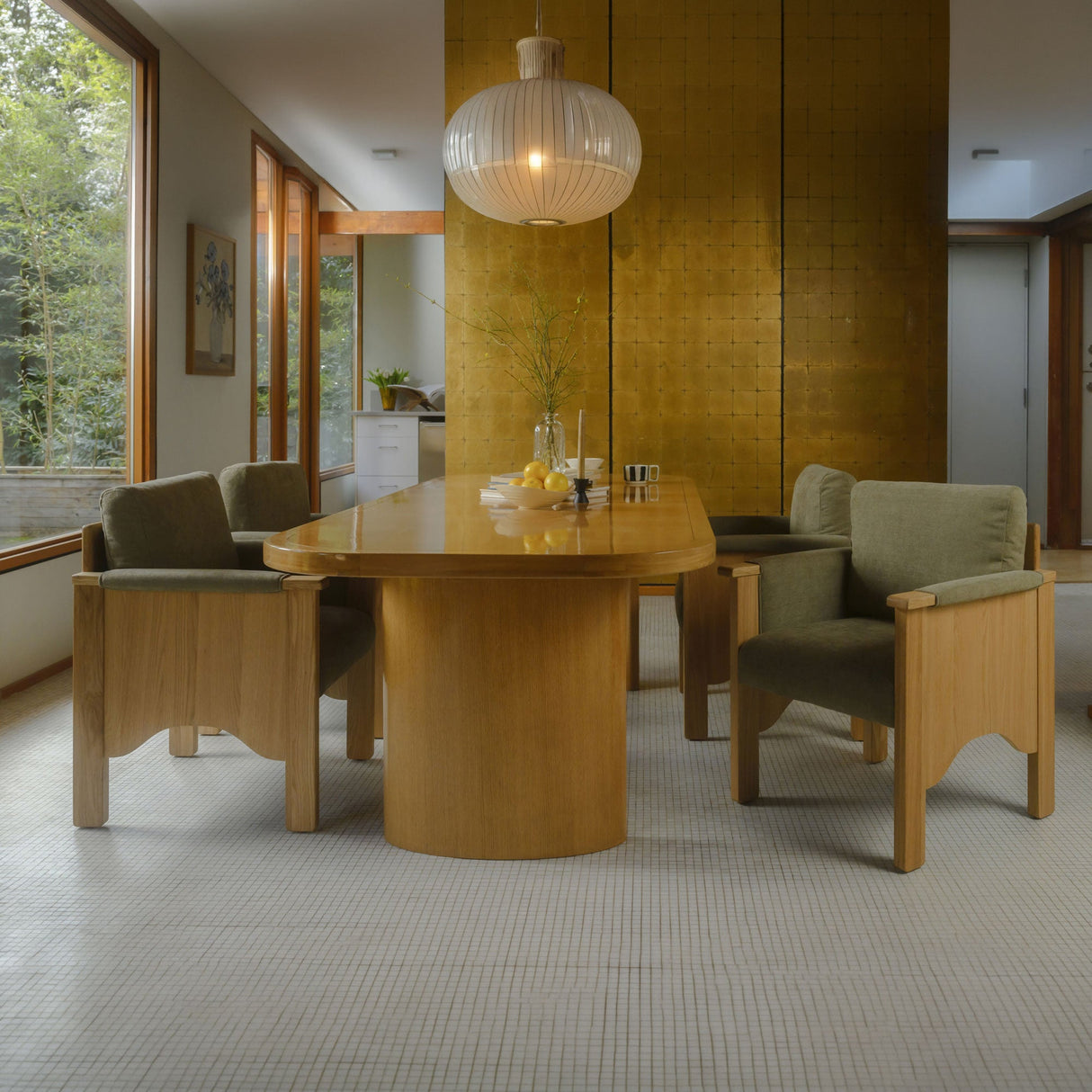 Mallory Natural Dining Table by Moe's Home at Eve Furniture