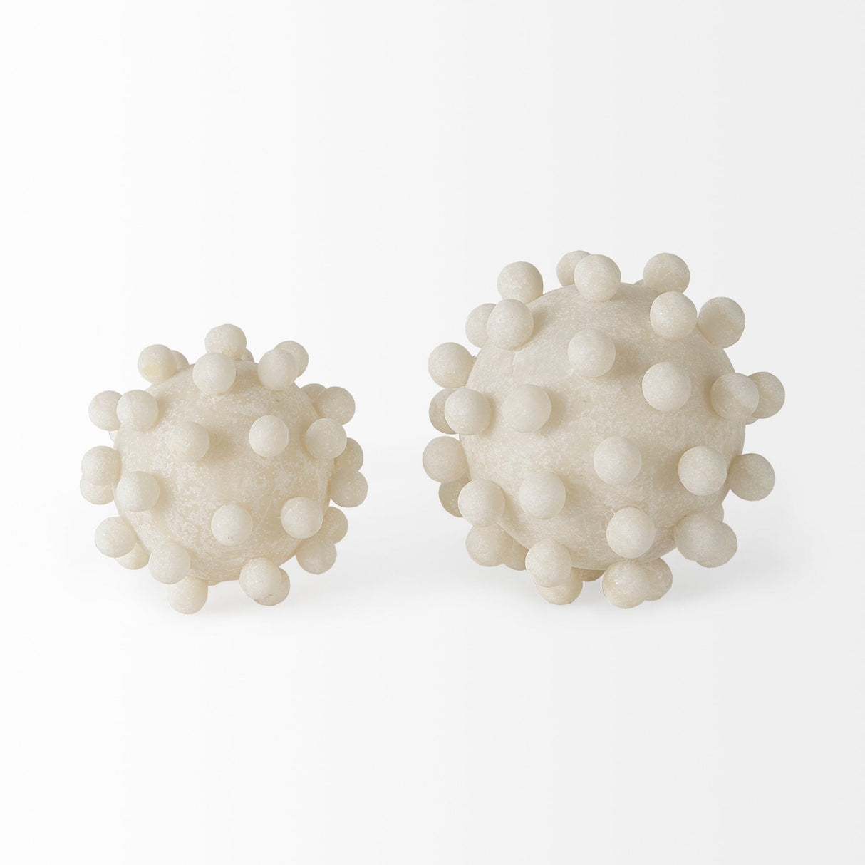 Malo 4.7L x 4.7W x 4.7H Cream Resin Small Sphere Decorative Object by Mercana at Eve Furniture