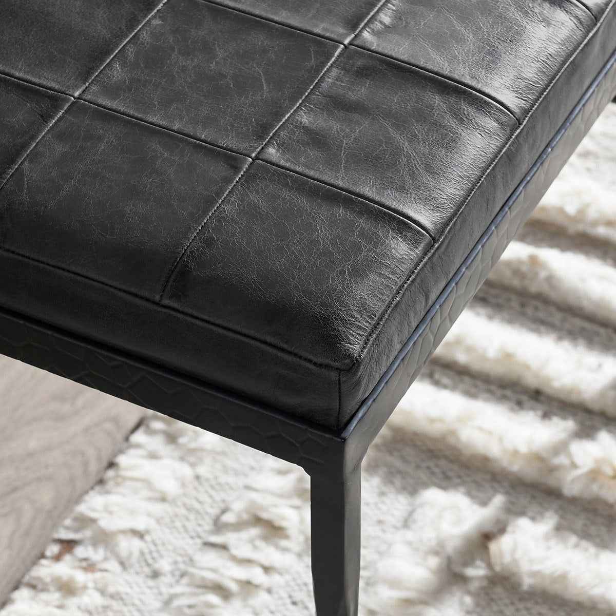 Malo Accent Bench - Onyx Black by Classic Home at Eve Furniture
