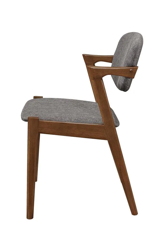 Malone Gray/Dark Walnut Dining Side Chairs, Set of 2 by Coaster at Eve Furniture