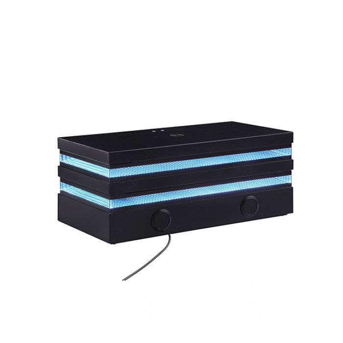 Maloy Black Rectangle Cocktail Table w/ Drawers by Furniture of America at Eve Furniture