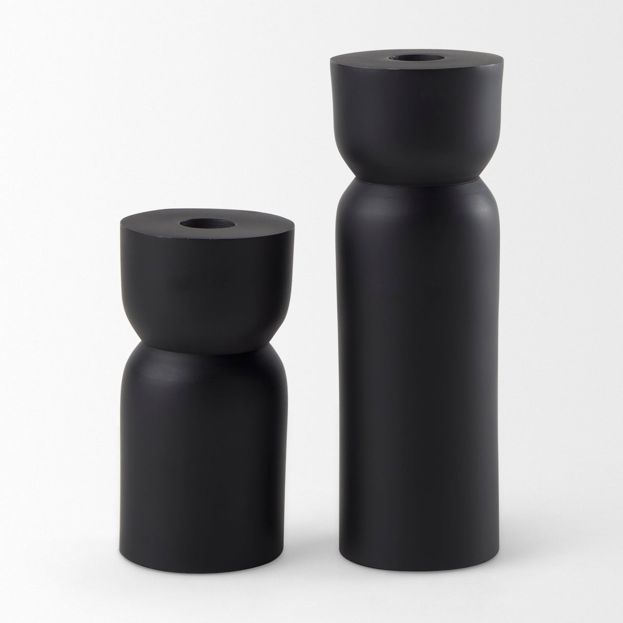 Malta Small Black Metal Candle Holder by Mercana at Eve Furniture