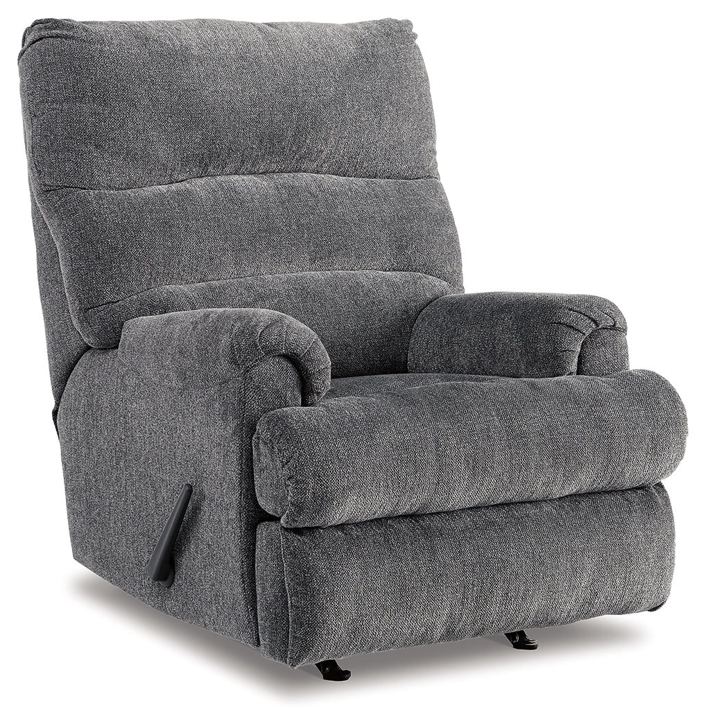 Man Fort Graphite Recliner by ASHLEY FURNITURE at Eve Furniture
