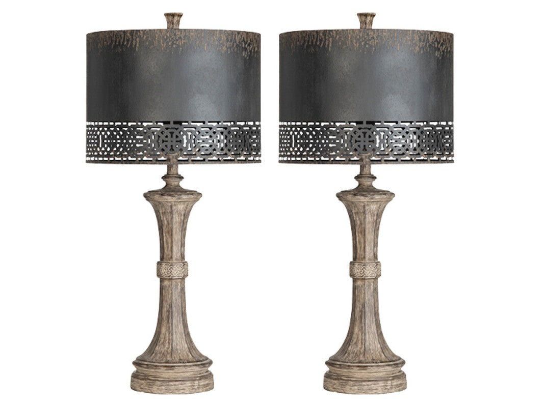 Manchester Brown Table Lamp (Set of 2) by Crestview at Eve Furniture