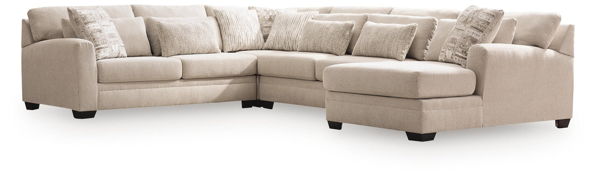 Mandi Point Marble 4-Piece Sectional with Chaise by Ashley at Eve Furniture