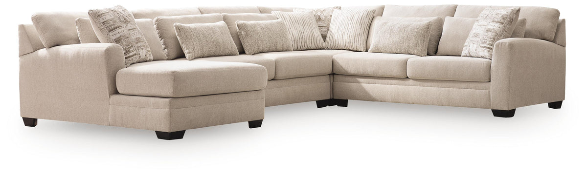 Mandi Point Marble 4-Piece Sectional with Chaise by Ashley at Eve Furniture