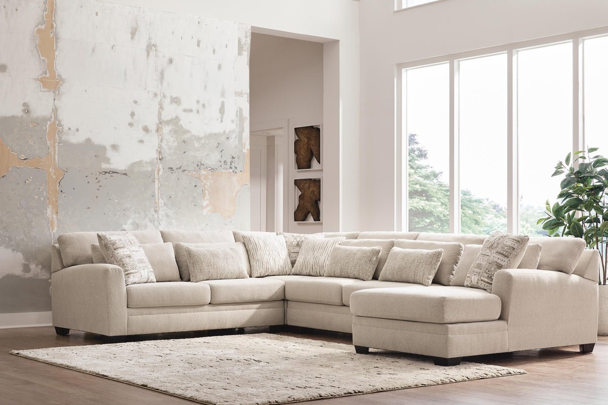 Mandi Point Marble 4-Piece Sectional with Chaise by Ashley at Eve Furniture