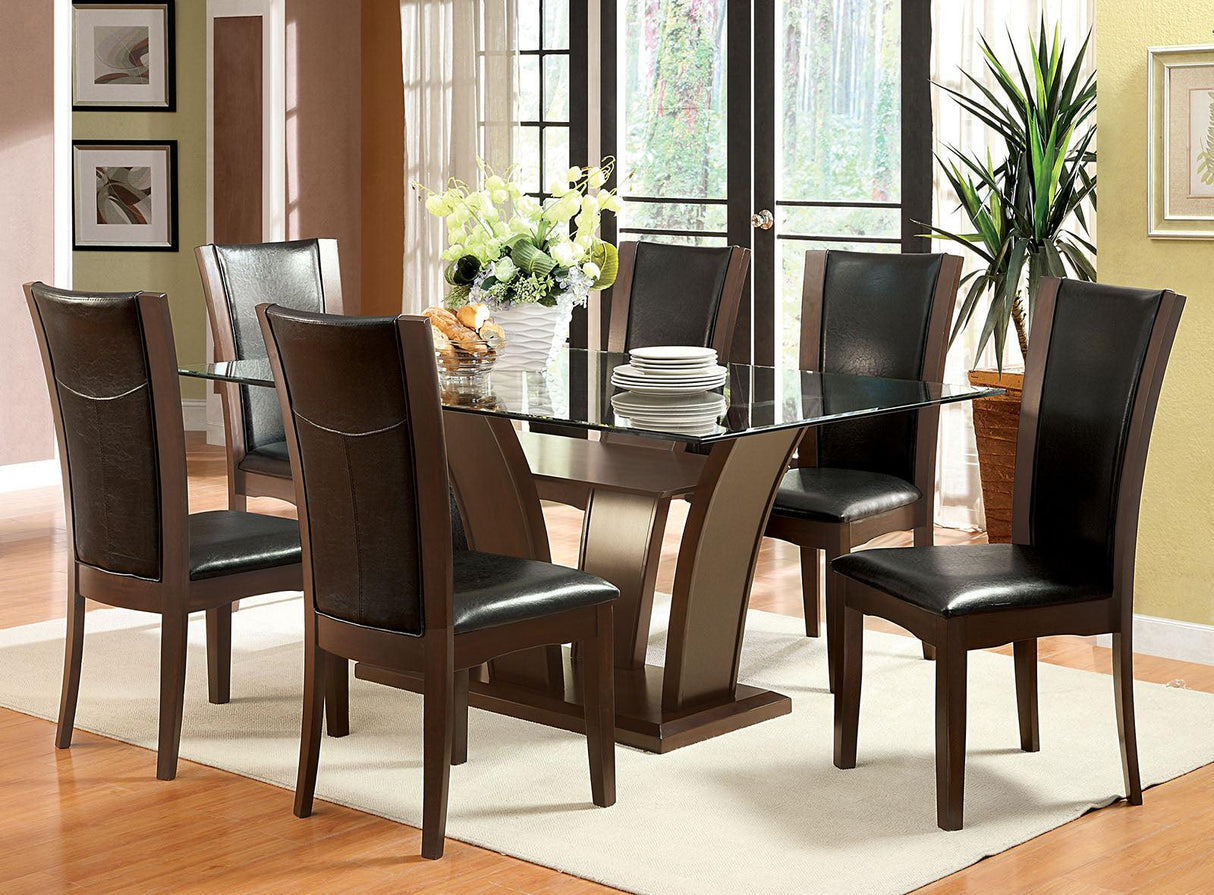 Manhattan Brown Cherry Dining Table by Furniture of America at Eve Furniture