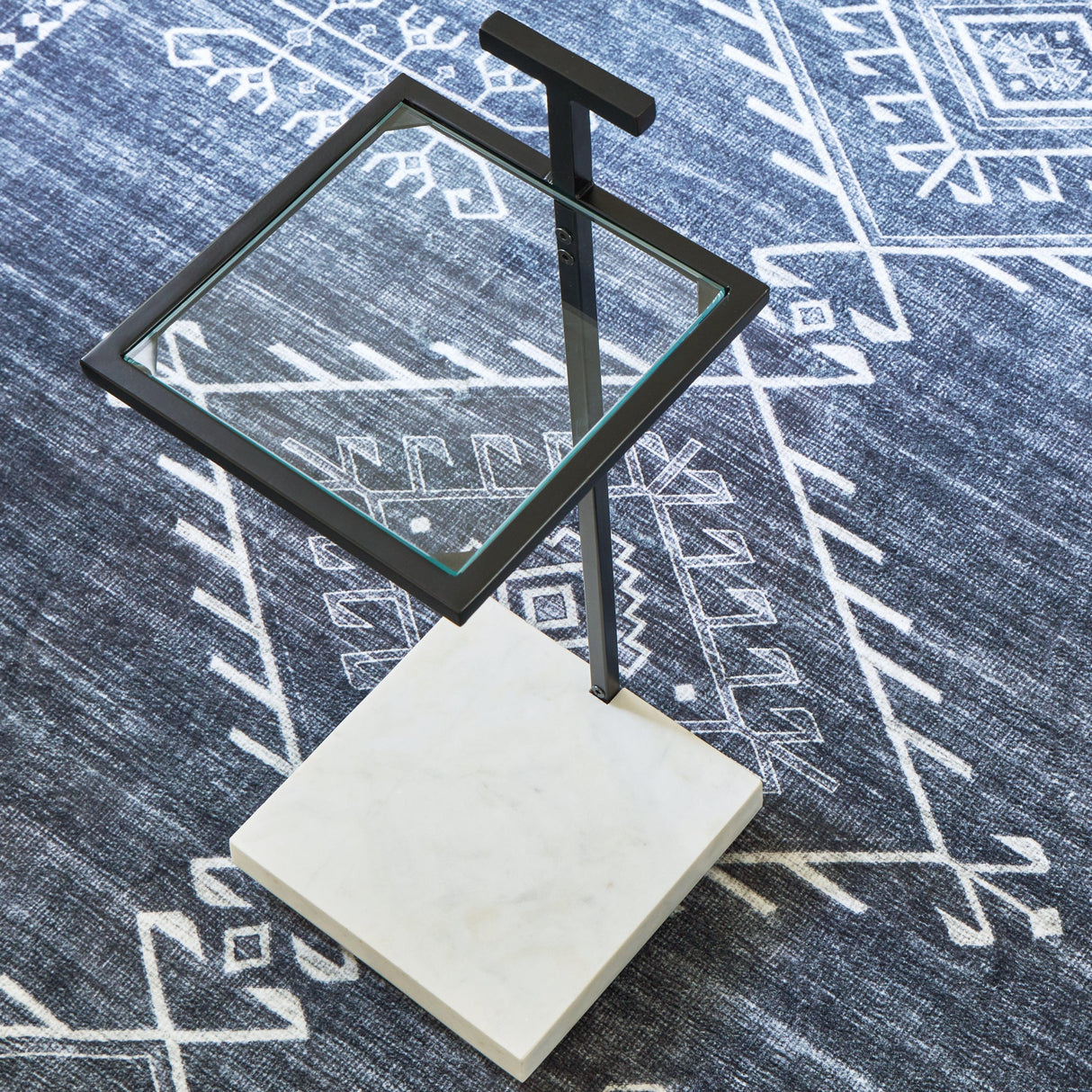 Mannill Black/White Accent Table by Ashley at Eve Furniture