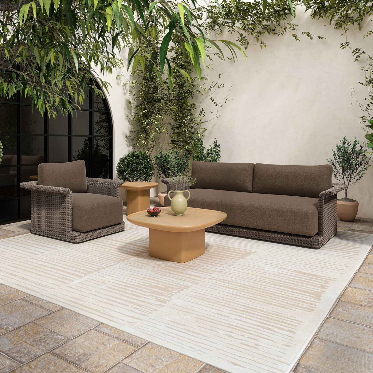 Manon Deep Yellow Outdoor Side Table by Moe's Home at Eve Furniture