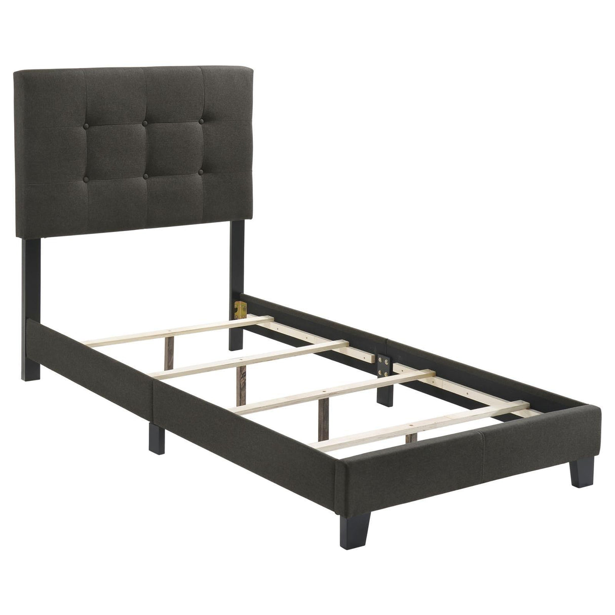 Mapes Charcoal Tufted Upholstered Twin Bed by Coaster at Eve Furniture