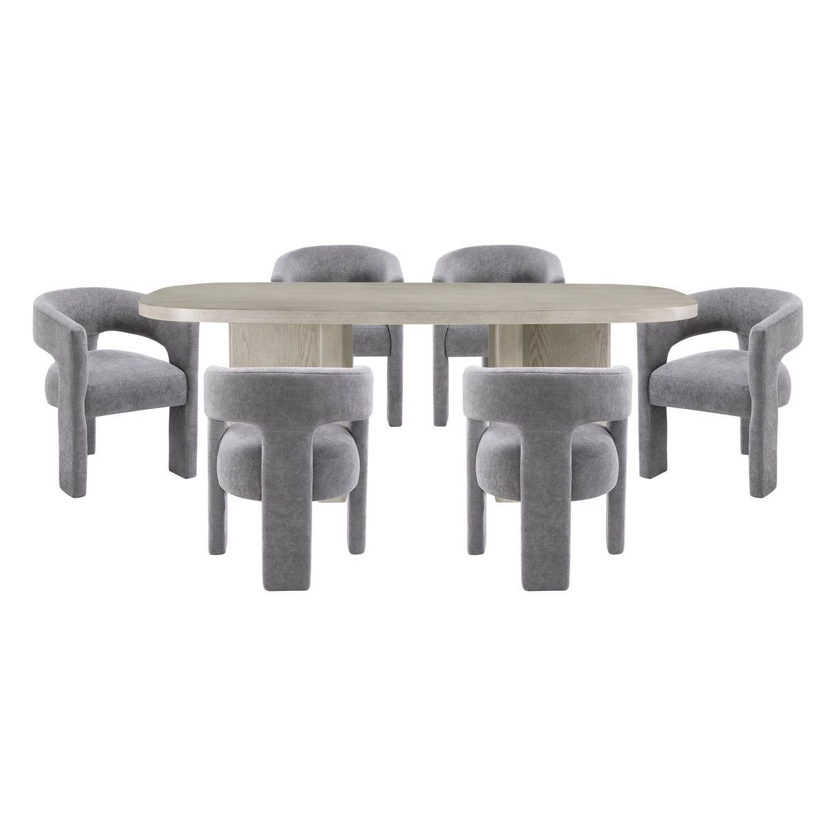 Marais Dark Gray 7-Piece Dining Room Set by Homelegance at Eve Furniture