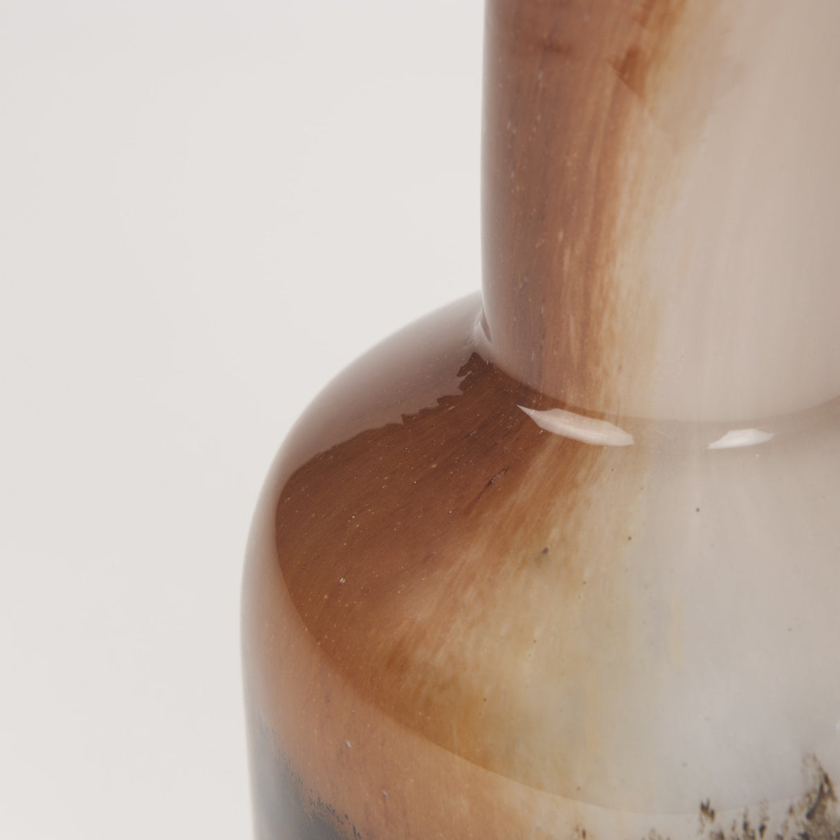 Marans Short Amber Multi-Color Glass Vase by Mercana at Eve Furniture