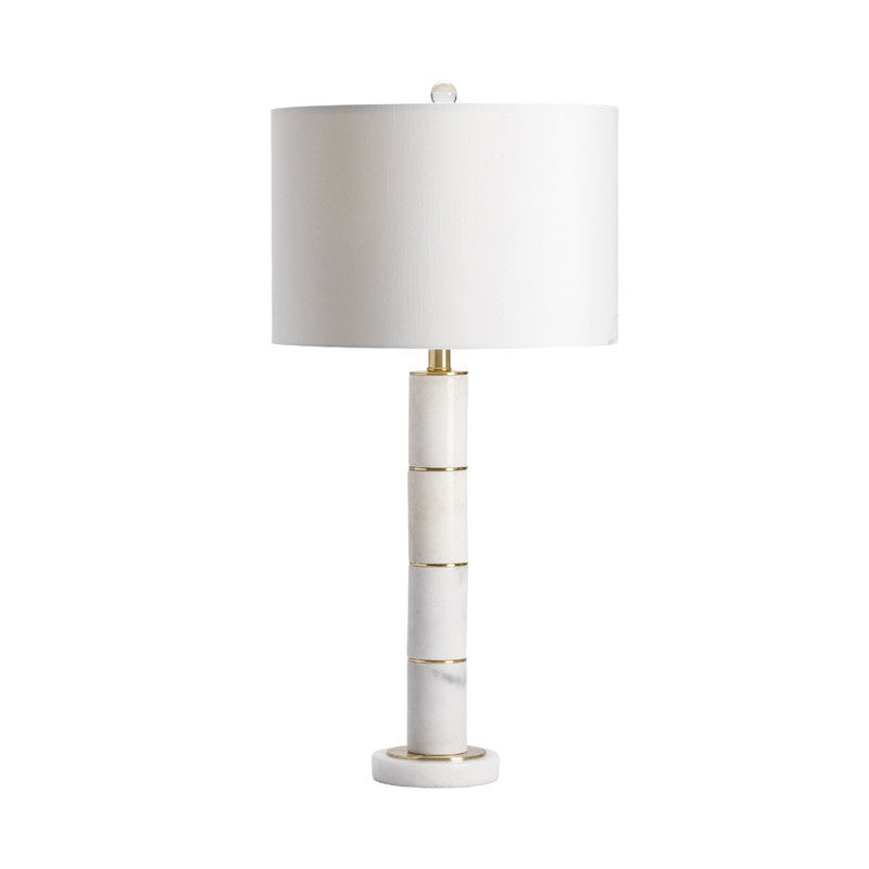 Marble Column White Table Lamp (Set of 2) by Crestview at Eve Furniture