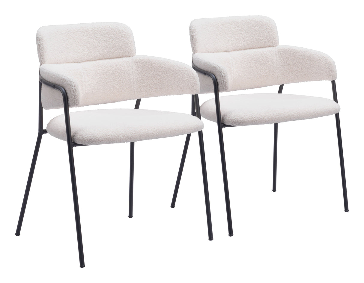 Marcel Cream Dining Chair (Set of 2) by Zuomod at Eve Furniture