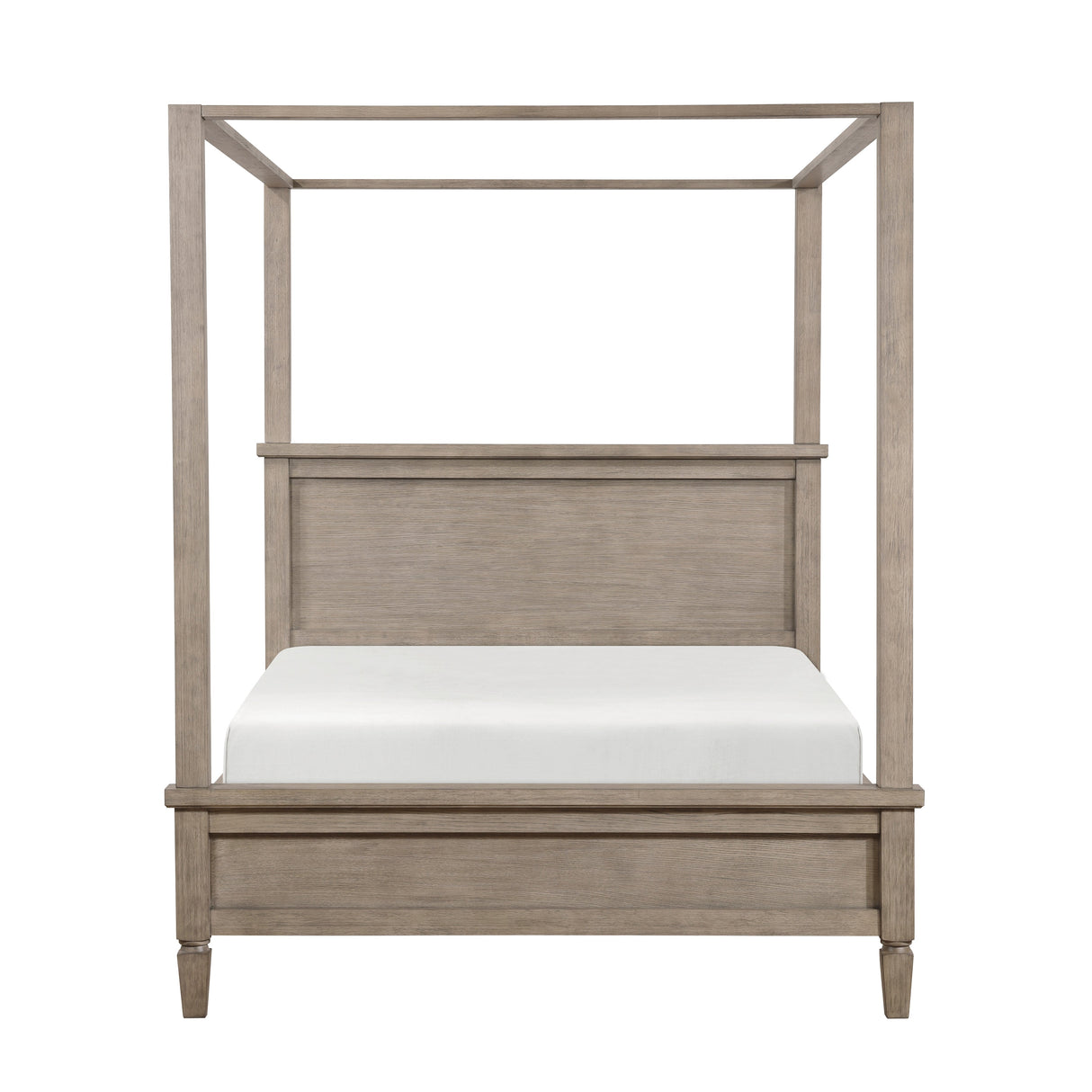 Marceline Gray Oak California King Canopy Platform Bed by Homelegance at Eve Furniture