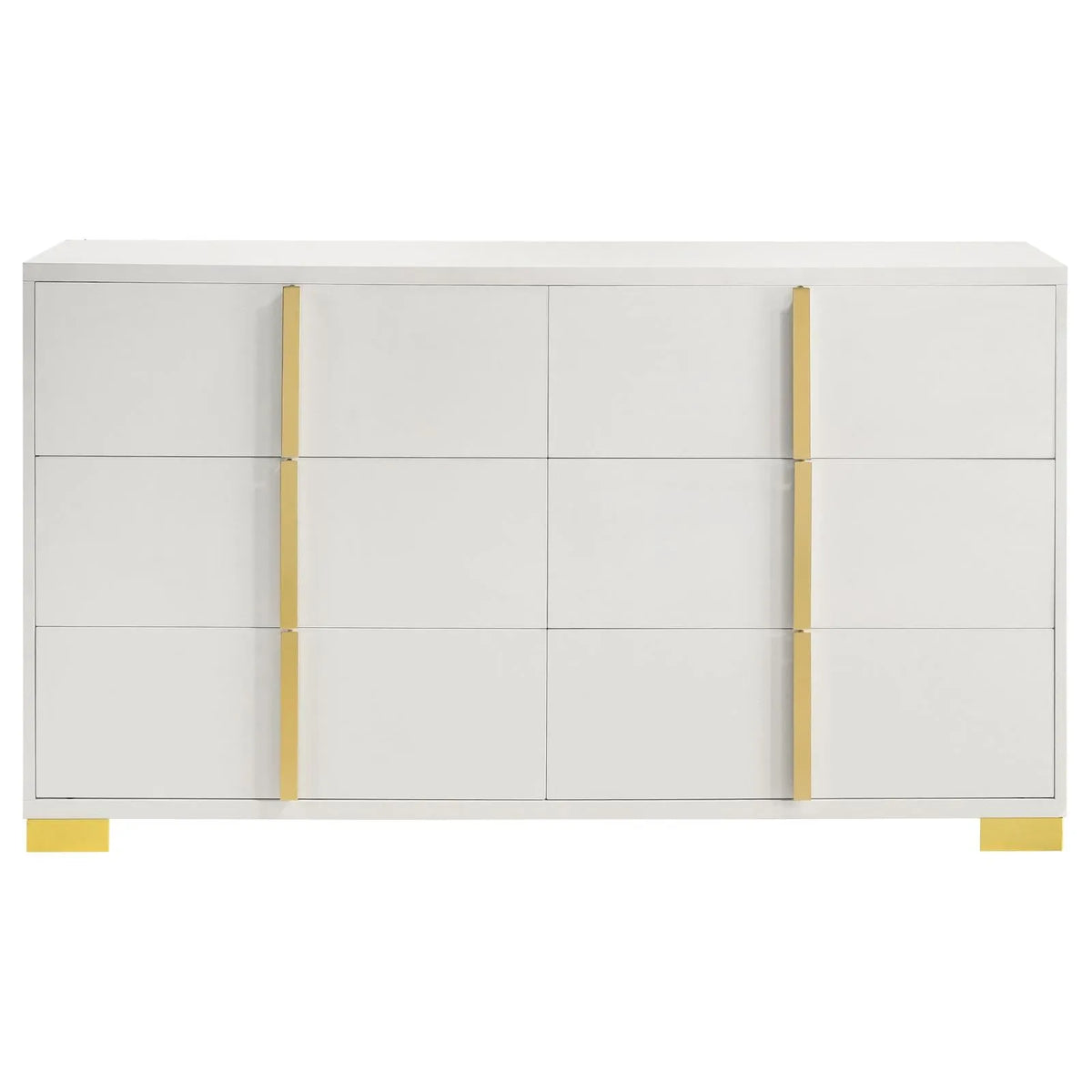 Marceline White 4-Piece Twin Bedroom Set with LED Headboard by Coaster at Eve Furniture