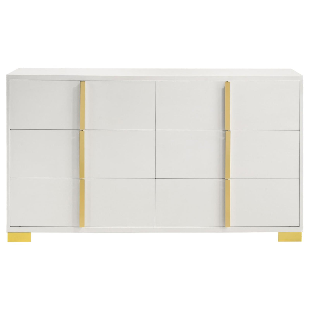 Marceline White 5-Piece Eastern King Bedroom Set with LED Headboard by Coaster at Eve Furniture