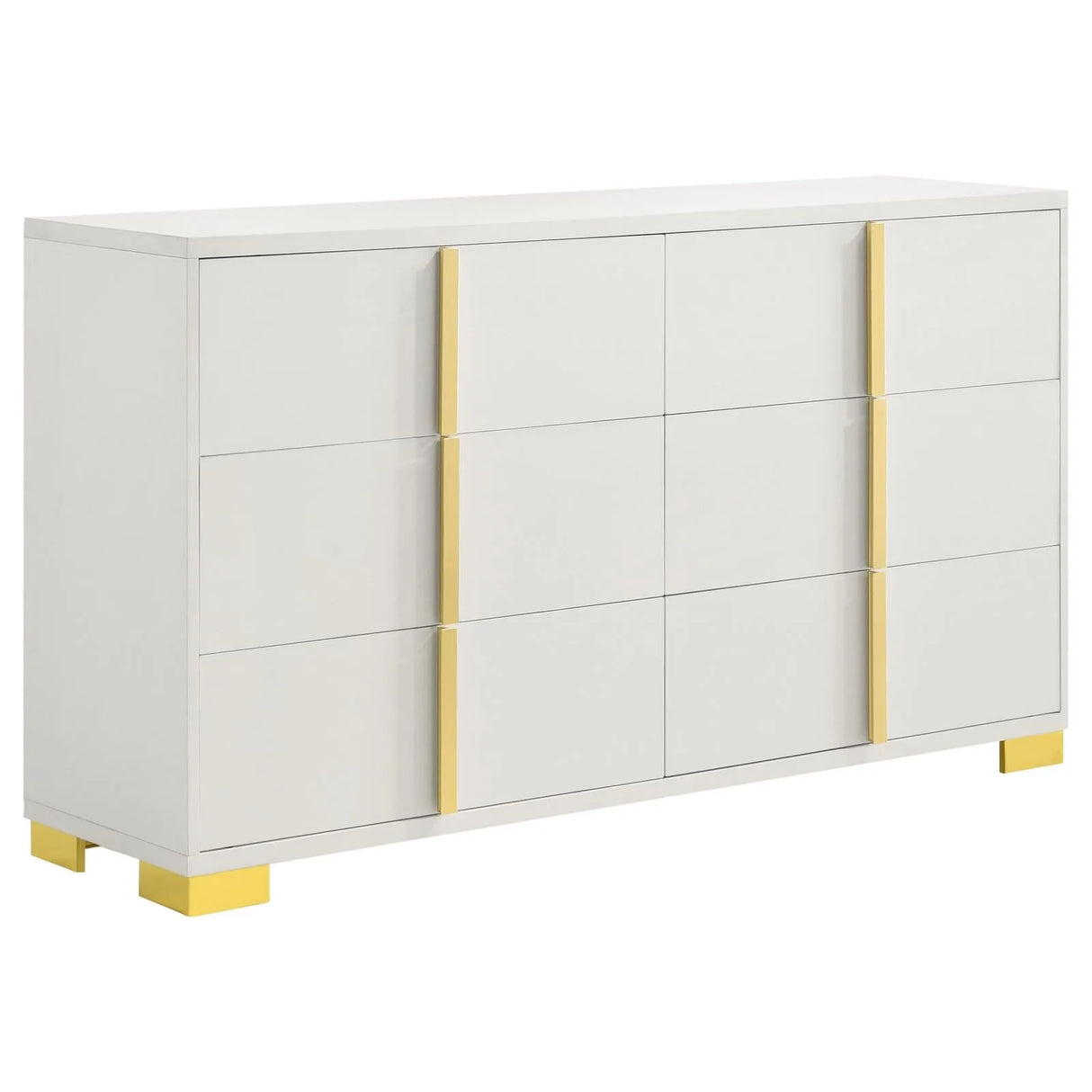 Marceline White 5-Piece Full Bedroom Set with LED Headboard by Coaster at Eve Furniture