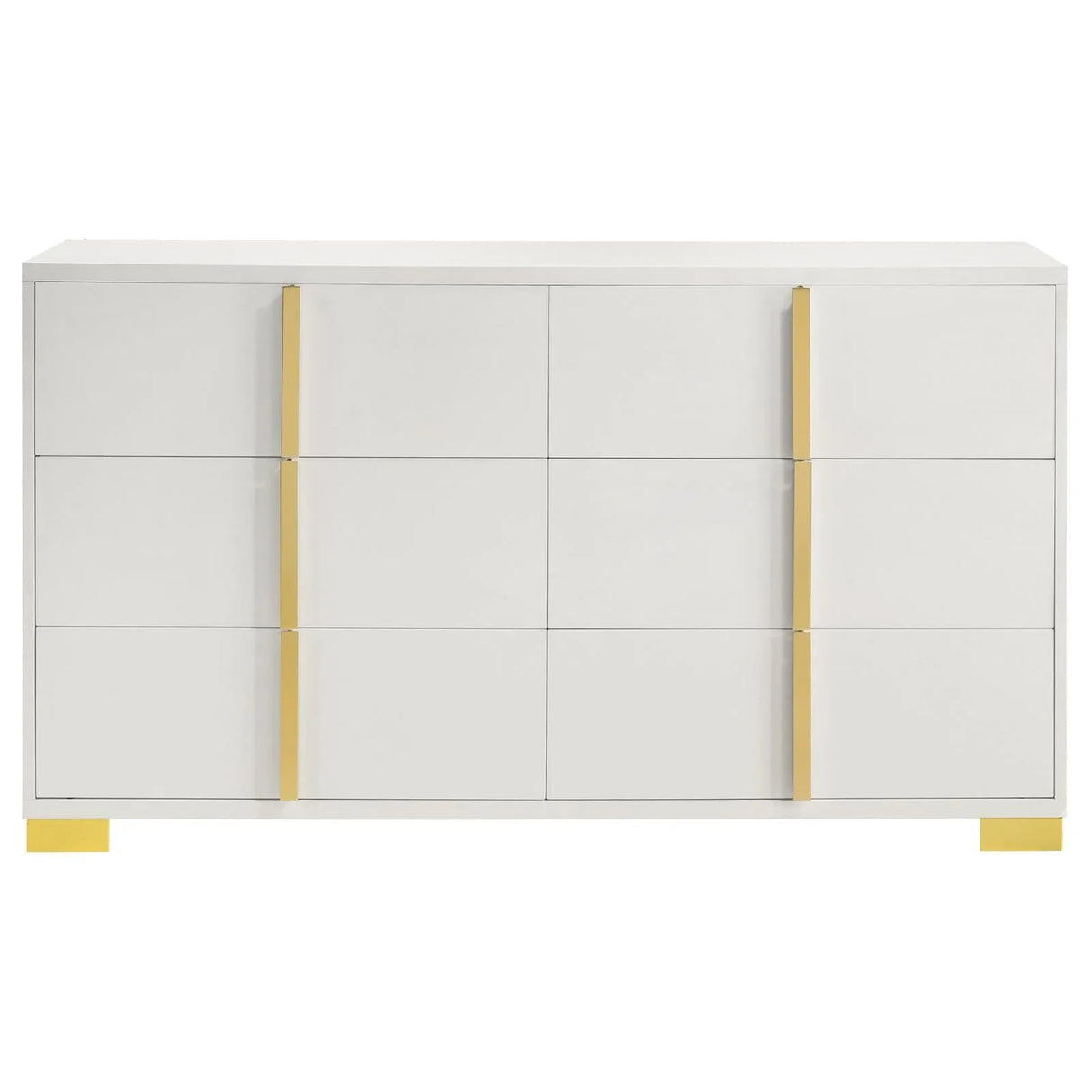 Marceline White 5-Piece Full Bedroom Set with LED Headboard by Coaster at Eve Furniture