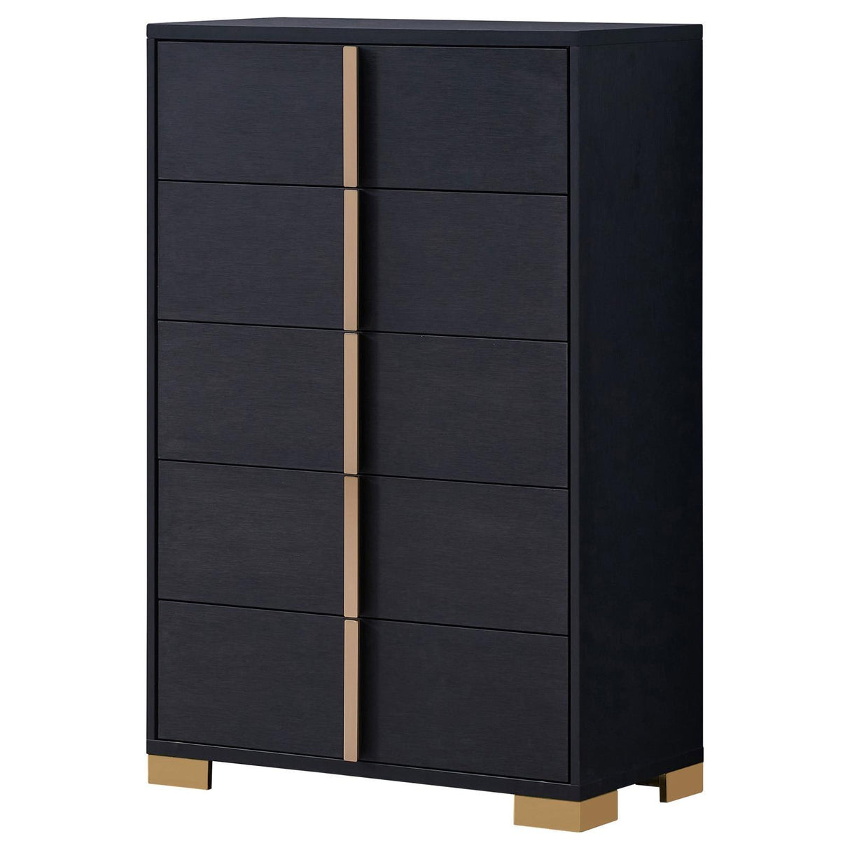 Marceline 5-drawer Chest Black by Coaster at Eve Furniture