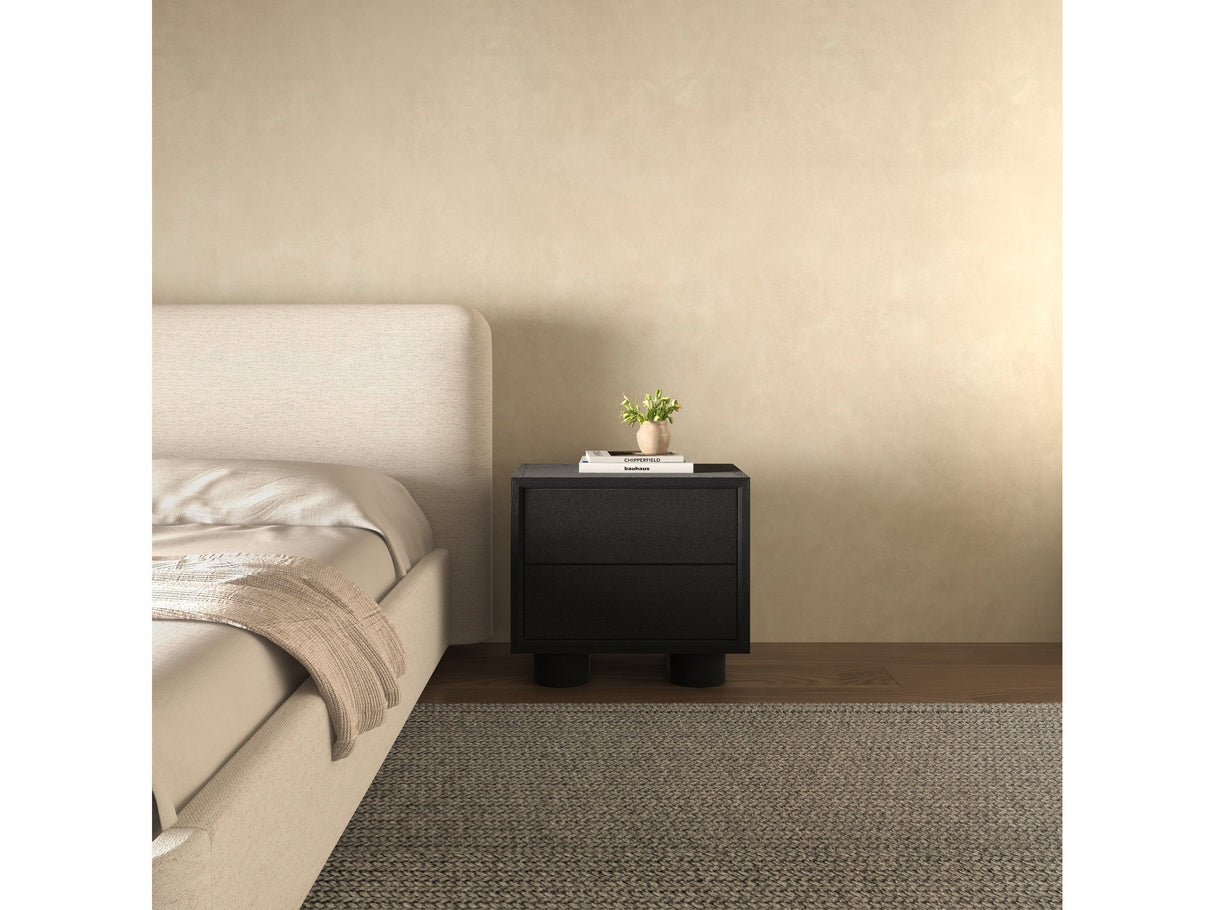 Marcelle Black Nightstand by MOES at Eve Furniture