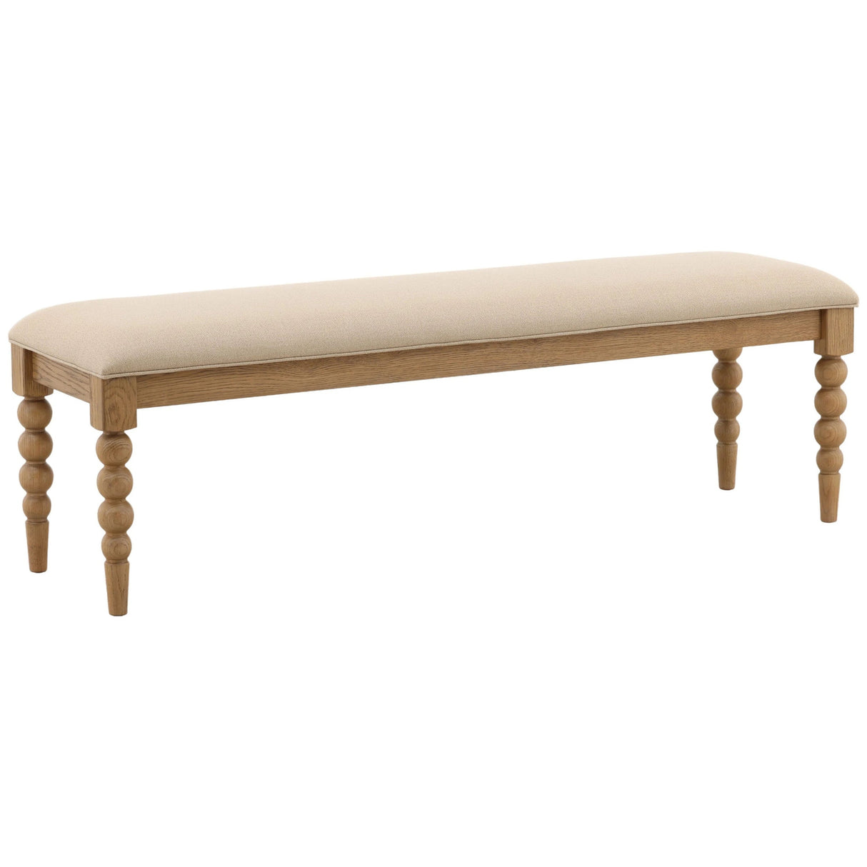 Marcellina Bench, Beige by Dovetail at Eve Furniture