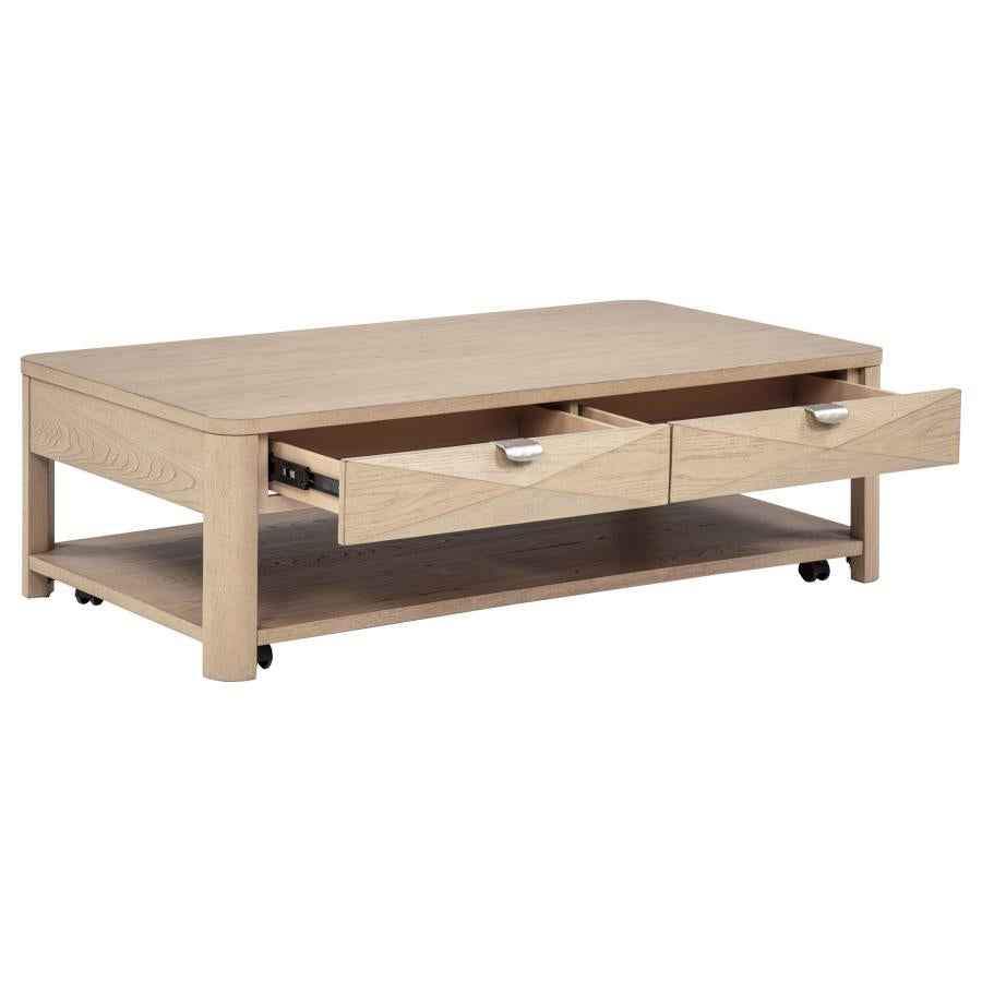 Marcelo Light Elm 3-piece Coffee Table Set with Storage by Coaster at Eve Furniture