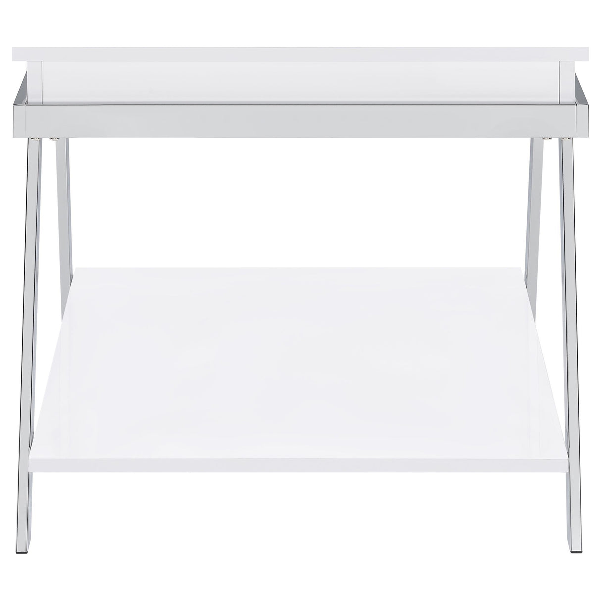 Marcia White 3-Piece High Gloss Lift Top Coffee and End Table Set by Coaster at Eve Furniture