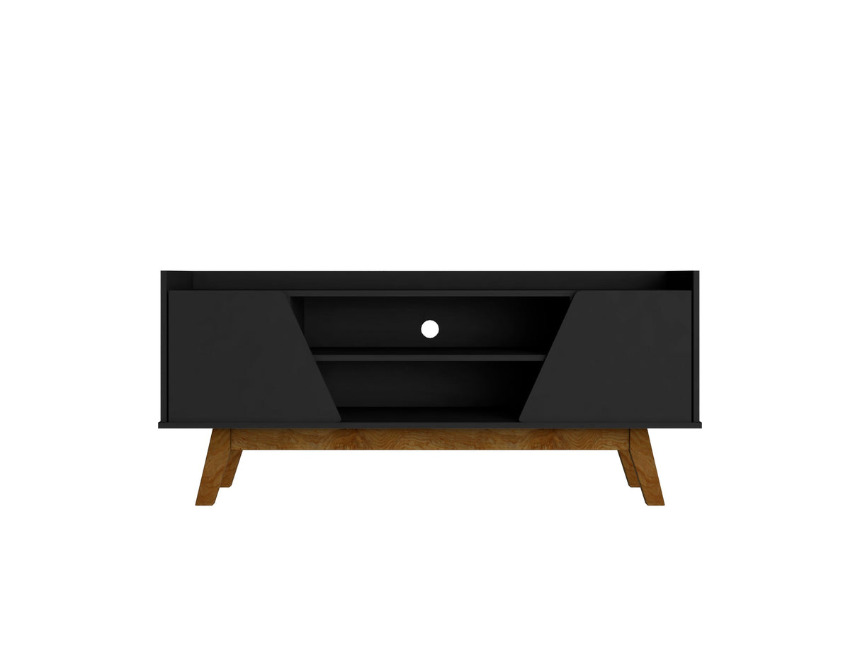 Marcus 53.14 TV Stand in Matte Black by Manhattan Comfort at Eve Furniture