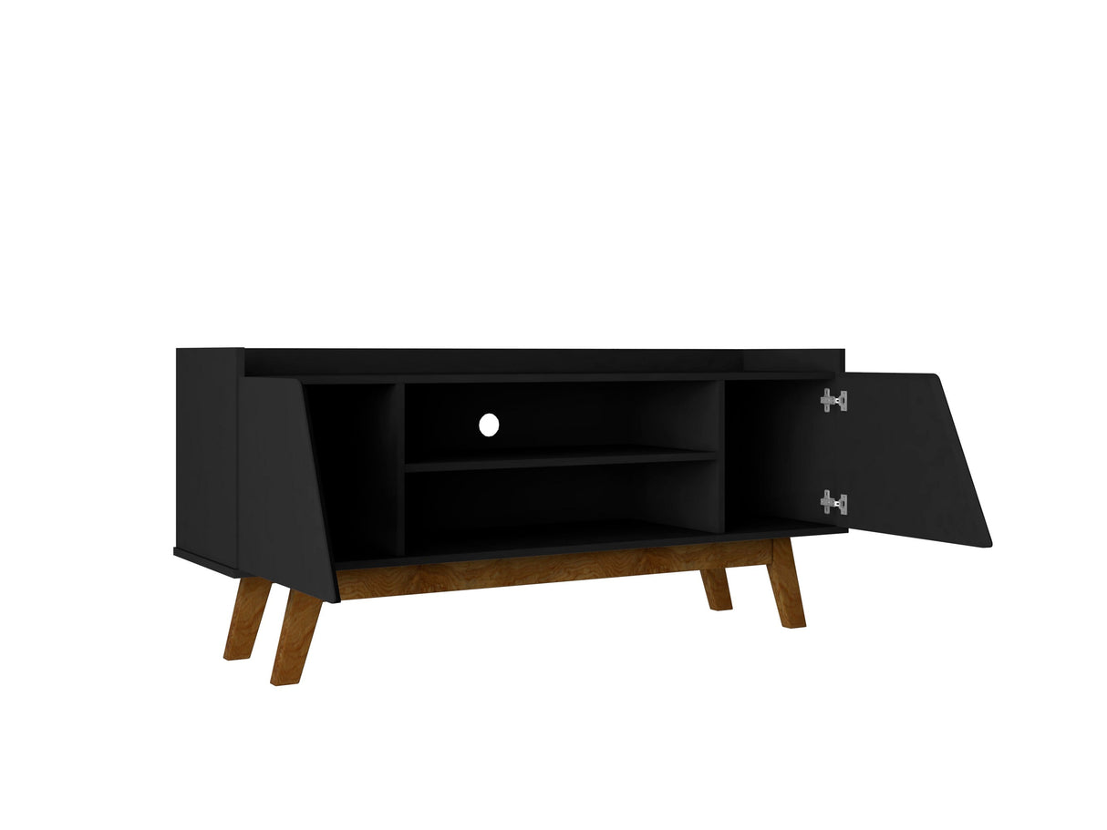 Marcus 53.14 TV Stand in Matte Black by Manhattan Comfort at Eve Furniture