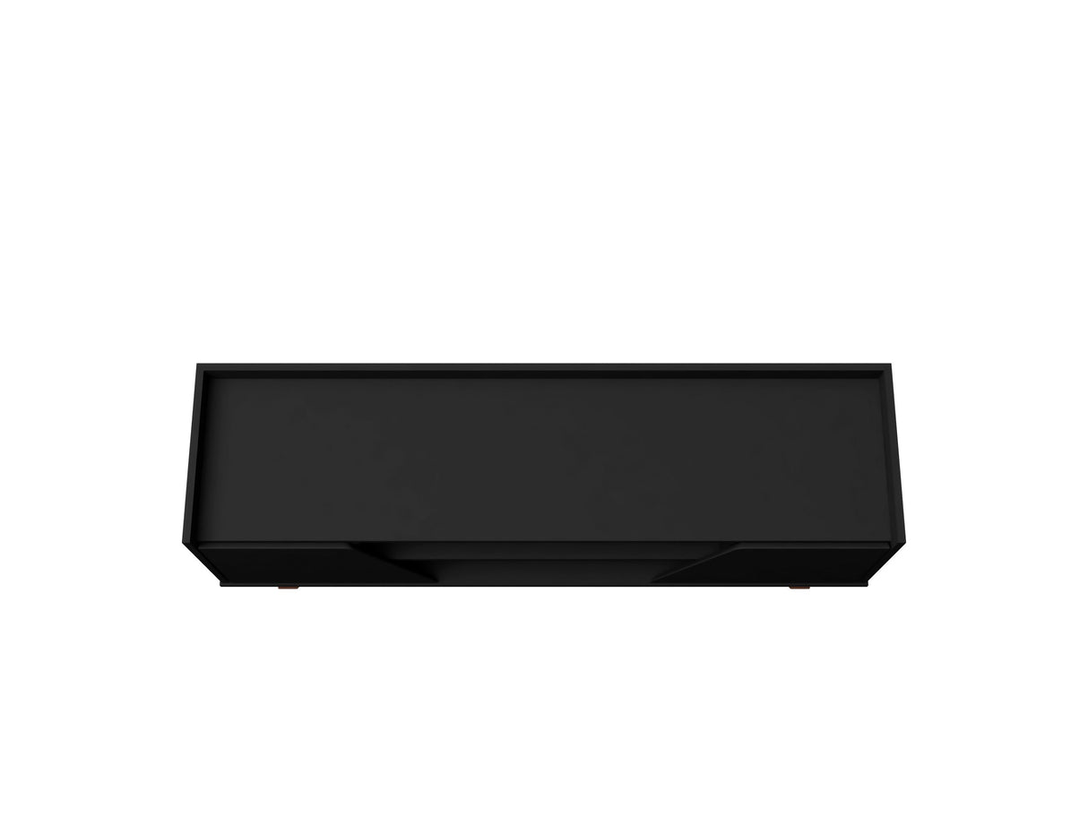 Marcus 53.14 TV Stand in Matte Black by Manhattan Comfort at Eve Furniture