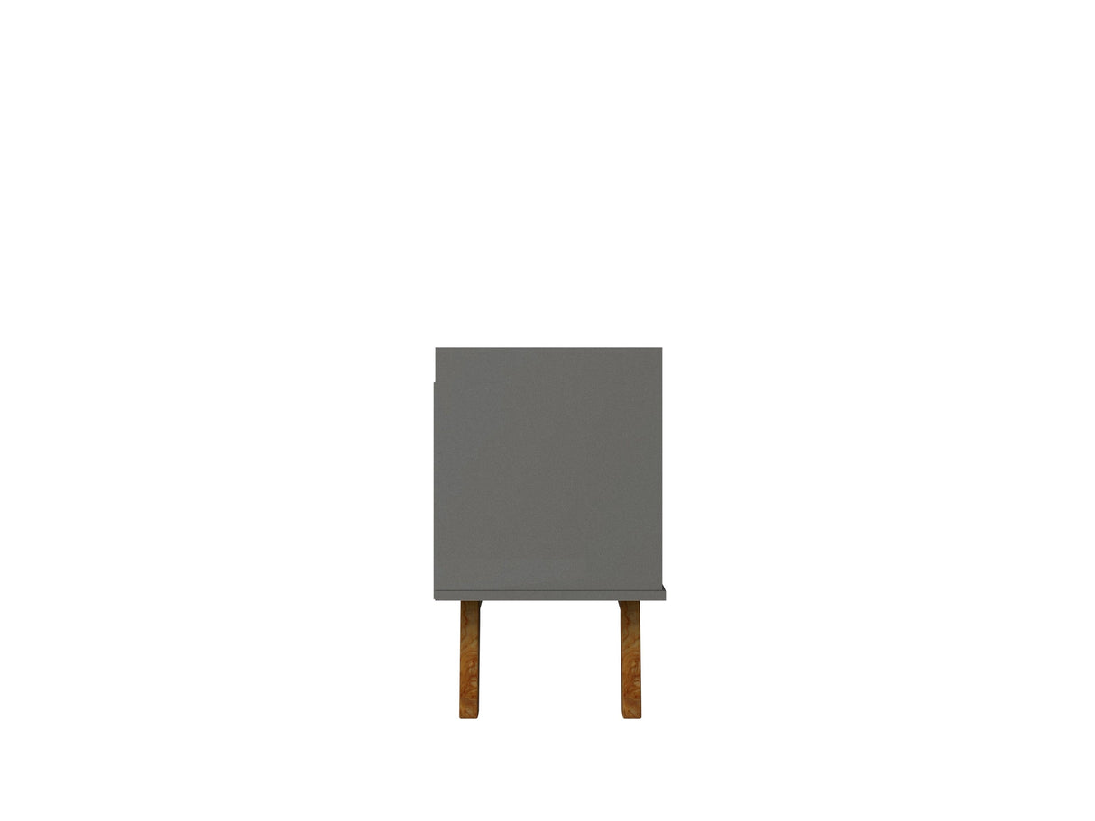 Marcus 62.99 TV Stand in Grey and Nature by Manhattan Comfort at Eve Furniture