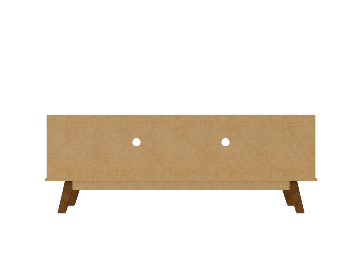 Marcus 62.99 TV Stand in Grey and Nature by Manhattan Comfort at Eve Furniture