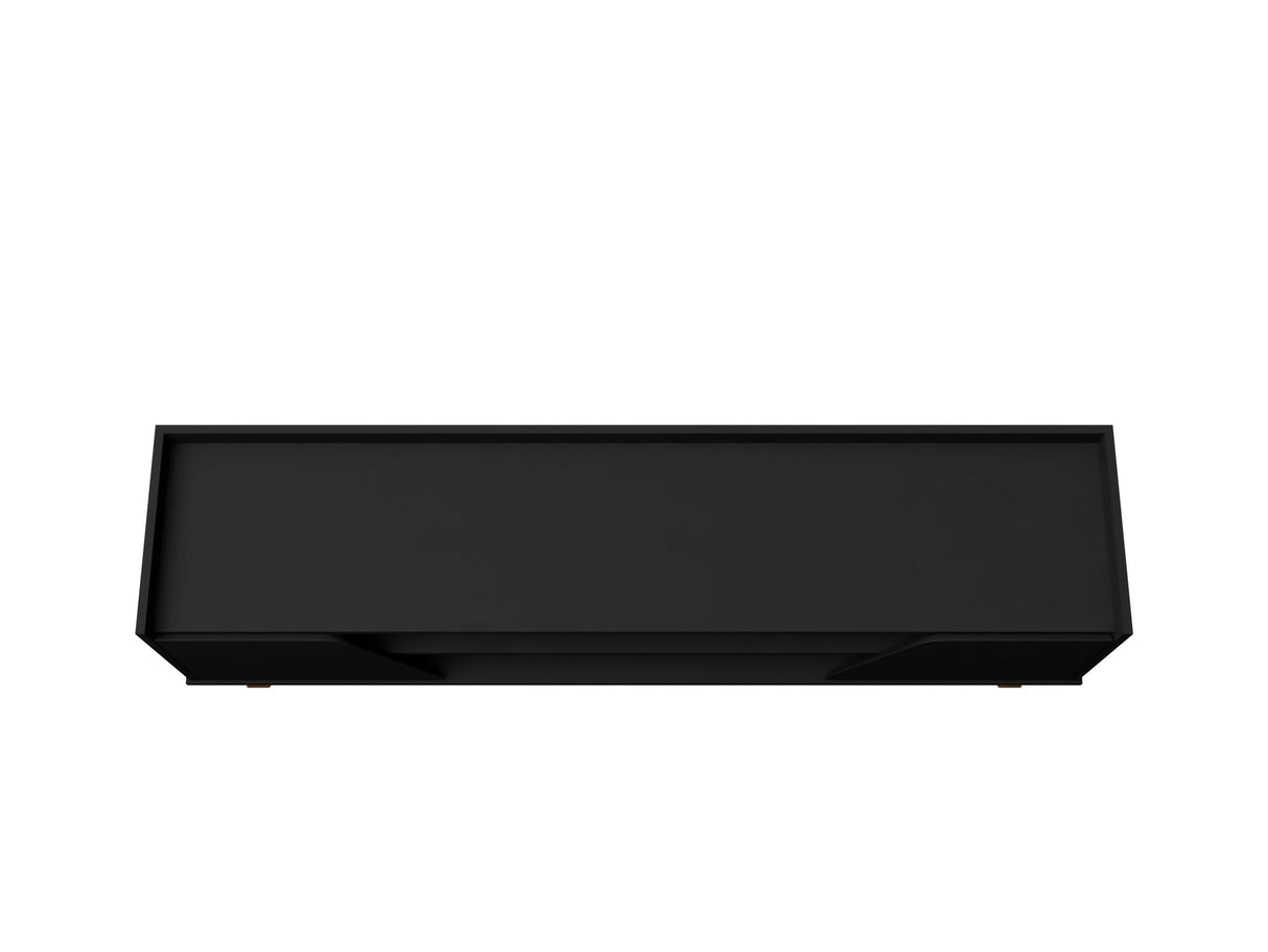 Marcus 62.99 TV Stand in Matte Black by Manhattan Comfort at Eve Furniture