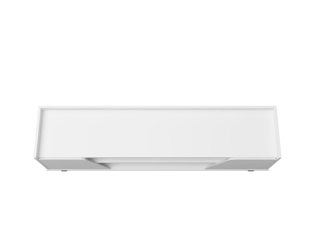 Marcus 62.99 TV Stand in White by Manhattan Comfort at Eve Furniture
