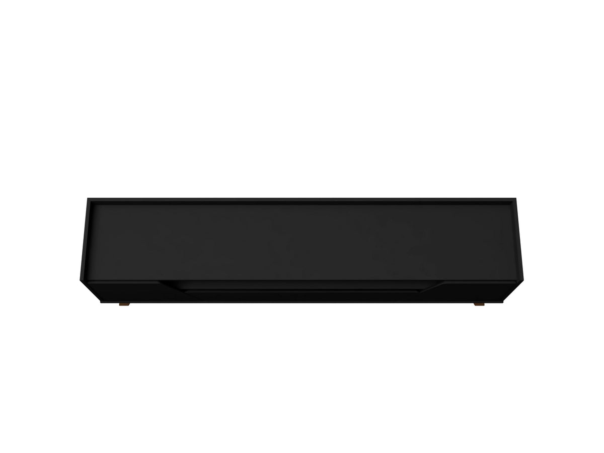 Marcus 70.86 TV Stand in Matte Black by Manhattan Comfort at Eve Furniture
